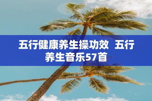 五行健康养生操功效 五行养生音乐57首