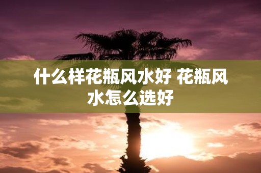 什么样花瓶风水好 花瓶风水怎么选好
