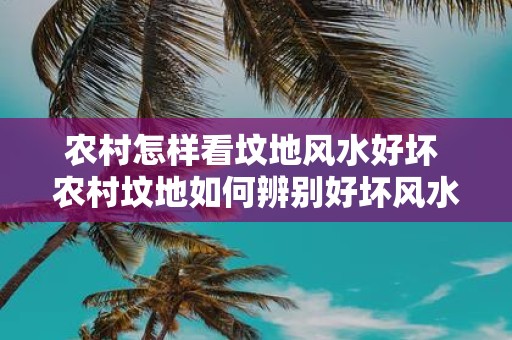 农村怎样看坟地风水好坏 农村坟地如何辨别好坏风水