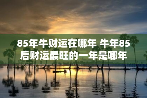 85年牛财运在哪年 牛年85后财运最旺的一年是哪年