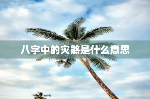 八字中的灾煞是什么意思