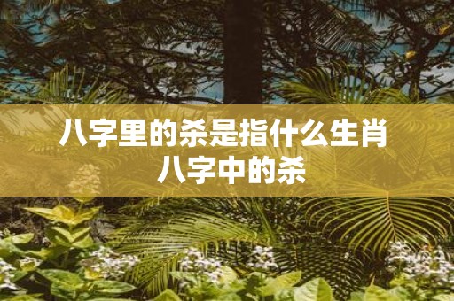 八字里的杀是指什么生肖 八字中的杀