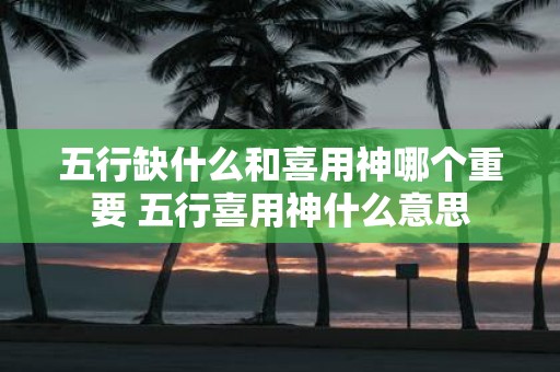 五行缺什么和喜用神哪个重要 五行喜用神什么意思