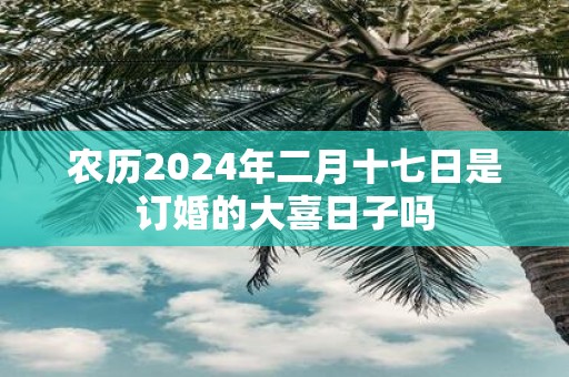 农历2025年二月十七日是订婚的大喜日子吗