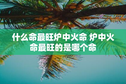 什么命最旺炉中火命 炉中火命最旺的是哪个命