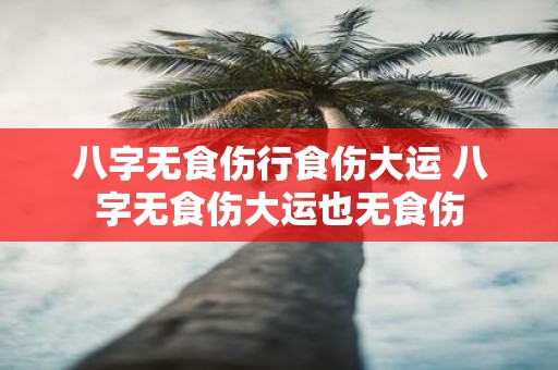 八字无食伤行食伤大运 八字无食伤大运也无食伤
