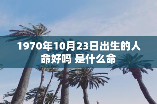 1970年10月23日出生的人命好吗 是什么命