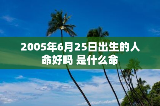 2005年6月25日出生的人命好吗 是什么命