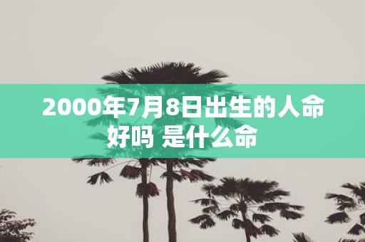 2000年7月8日出生的人命好吗 是什么命