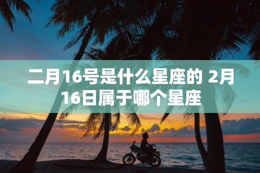 二月16号是什么星座的 2月16日属于哪个星座