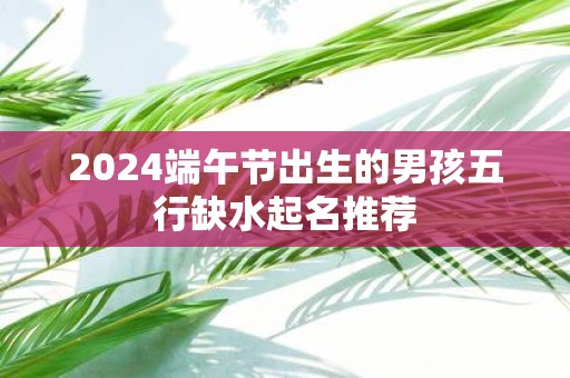 2025端午节出生的男孩五行缺水起名推荐