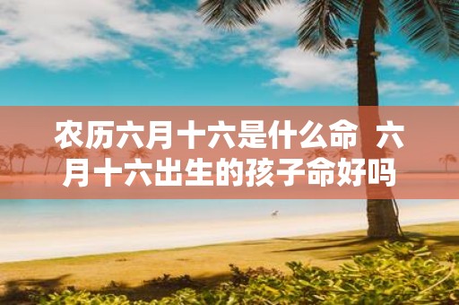 农历六月十六是什么命 六月十六出生的孩子命好吗