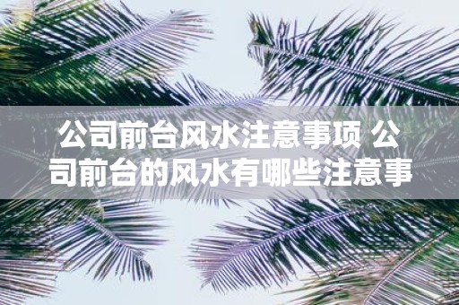 公司前台风水注意事项 公司前台的风水有哪些注意事项
