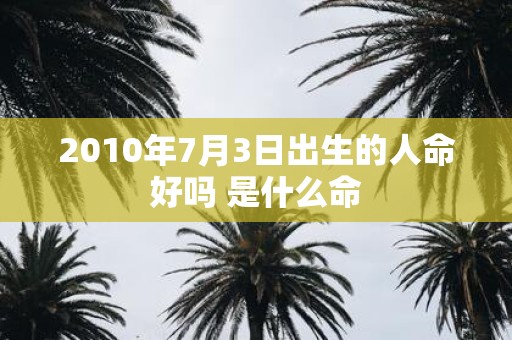2010年7月3日出生的人命好吗 是什么命