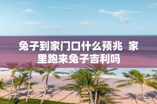 兔子到家门口什么预兆 家里跑来兔子吉利吗