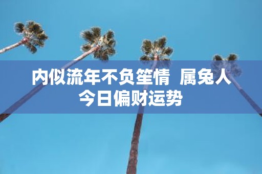 内似流年不负笙情 属兔人今日偏财运势