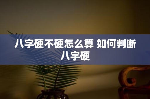 八字硬不硬怎么算 如何判断八字硬