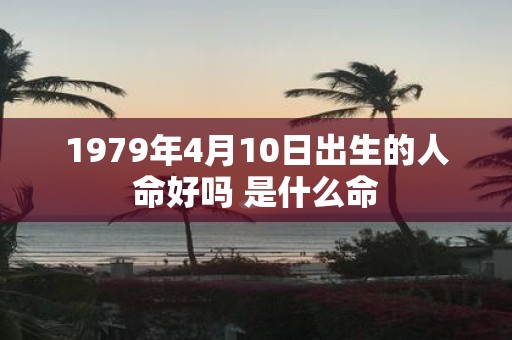 1979年4月10日出生的人命好吗 是什么命