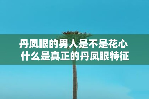 丹凤眼的男人是不是花心 什么是真正的丹凤眼特征