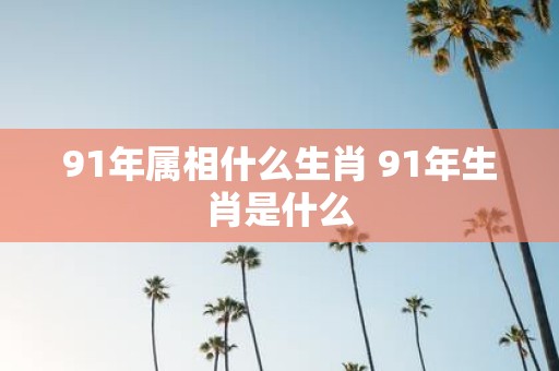 91年属相什么生肖 91年生肖是什么