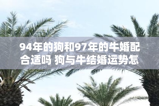94年的狗和97年的牛婚配合适吗 狗与牛结婚运势怎么样