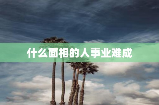 什么面相的人事业难成