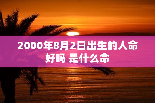 2000年8月2日出生的人命好吗 是什么命