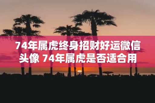 74年属虎终身招财好运微信头像 74年属虎是否适合用招财好运微信头像