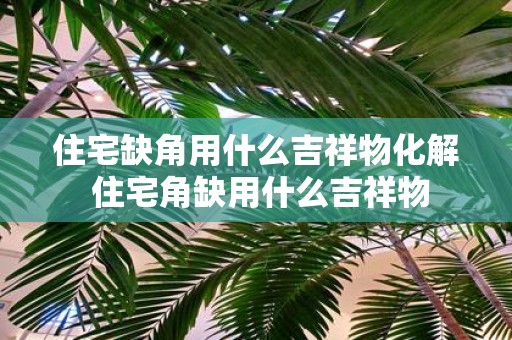 住宅缺角用什么吉祥物化解 住宅角缺用什么吉祥物