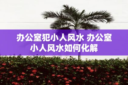 办公室犯小人风水 办公室小人风水如何化解