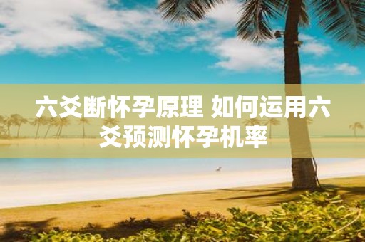 六爻断怀孕原理 如何运用六爻预测怀孕机率