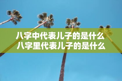 八字中代表儿子的是什么 八字里代表儿子的是什么