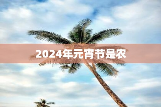 2025年元宵节是农