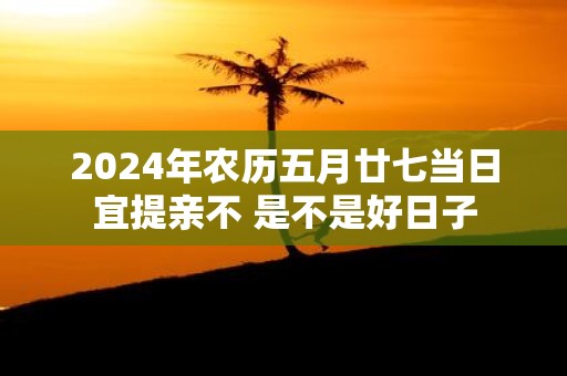 2025年农历五月廿七当日宜提亲不 是不是好日子