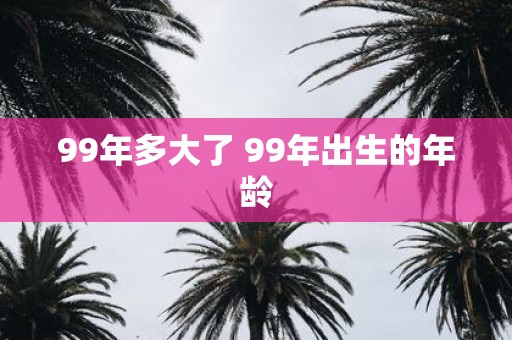 99年多大了 99年出生的年龄