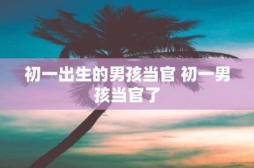 初一出生的男孩当官 初一男孩当官了