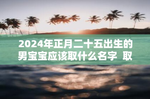 2025年正月二十五出生的男宝宝应该取什么名字 取名宜用字推荐