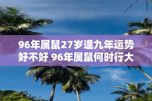 96年属鼠27岁逢九年运势好不好 96年属鼠何时行大运