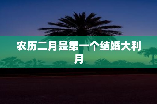 农历二月是第一个结婚大利月