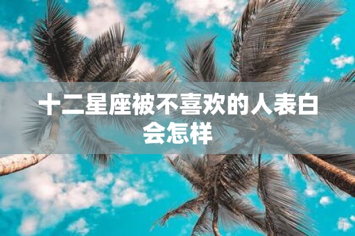 十二星座被不喜欢的人表白会怎样