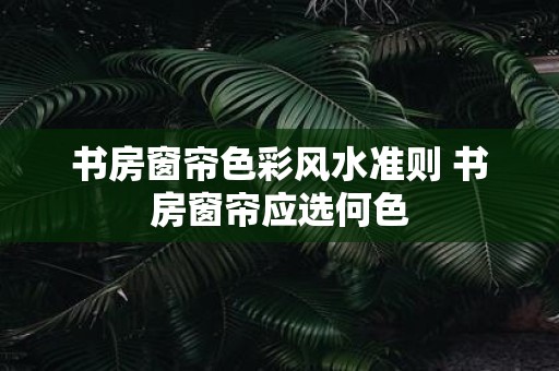 书房窗帘色彩风水准则 书房窗帘应选何色