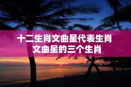 十二生肖文曲星代表生肖 文曲星的三个生肖