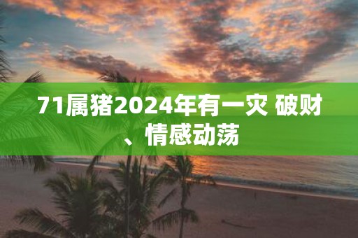 71属猪2025年有一灾 破财、情感动荡