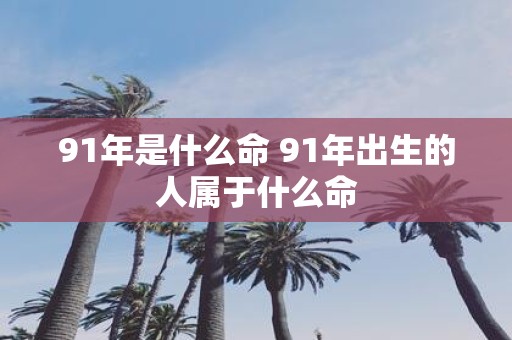 91年是什么命 91年出生的人属于什么命