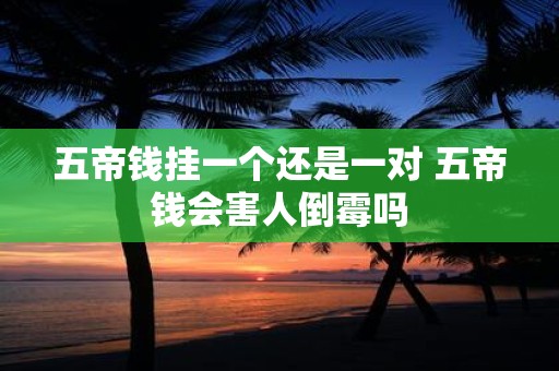 五帝钱挂一个还是一对 五帝钱会害人倒霉吗
