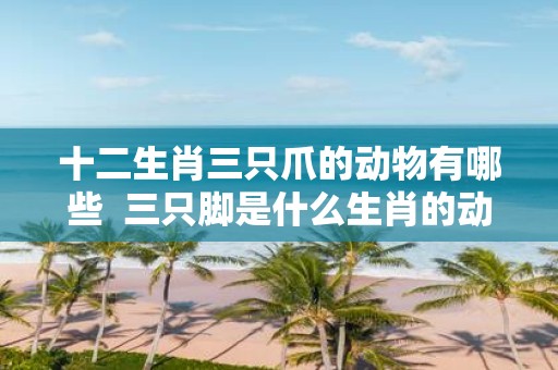 十二生肖三只爪的动物有哪些 三只脚是什么生肖的动物