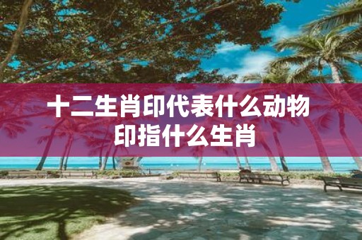 十二生肖印代表什么动物 印指什么生肖