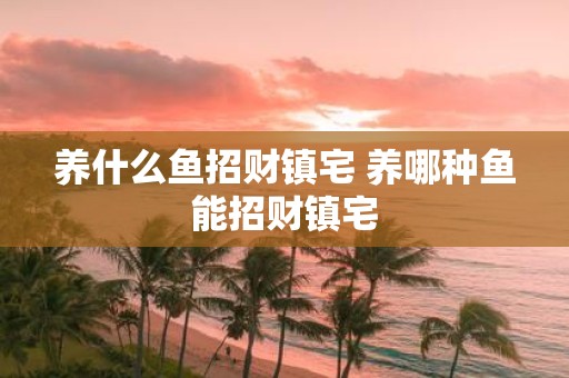 养什么鱼招财镇宅 养哪种鱼能招财镇宅