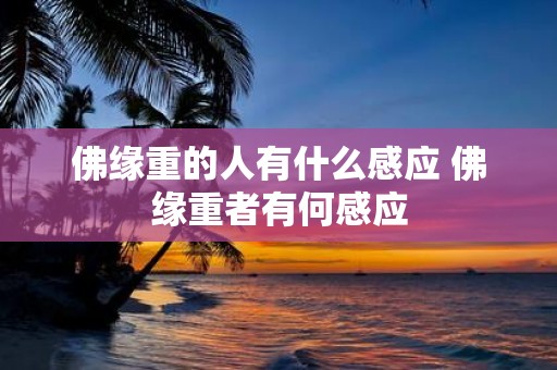 佛缘重的人有什么感应 佛缘重者有何感应