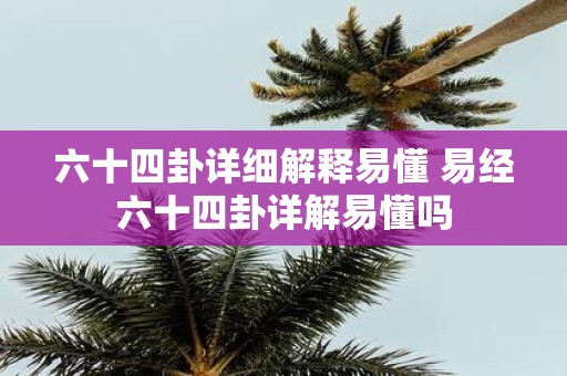 六十四卦详细解释易懂 易经六十四卦详解易懂吗